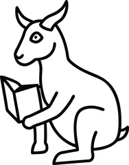 kangaroo cartoon illustration