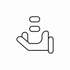 hand money savings icon sign vector