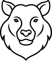 vector illustration of a cartoon horse