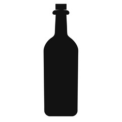 beer bottle icon, drink container silhouette, liquor vector clipart, party symbol, glass bottle design

