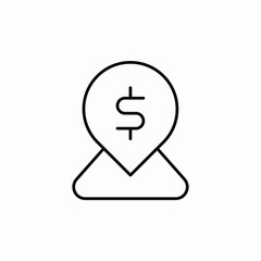 money location pin icon sign vector