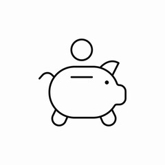 piggy bank icon sign vector
