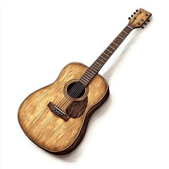 Fototapeta premium acoustic guitar isolated