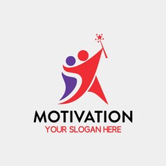 motivation logo design vector