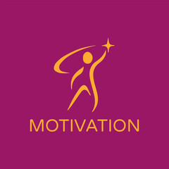 motivation logo design vector