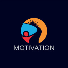 motivation logo design vector