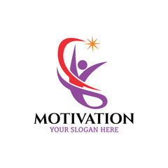 Fototapeta premium motivation logo design vector