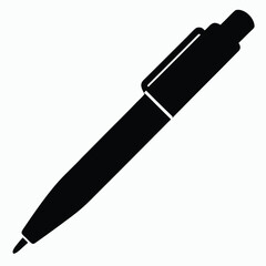pen vector, ink pen icon, writing instrument silhouette, office and education symbol, classic pen illustration

