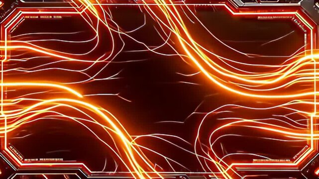 nosedive into amp magnetize showing boast amp modern technology perimeter shot with circle wish edges, highlight aside brilliant flow of orangeness and golden that reflux and stream some
