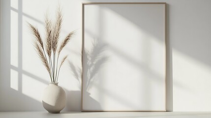 Plant with white frame