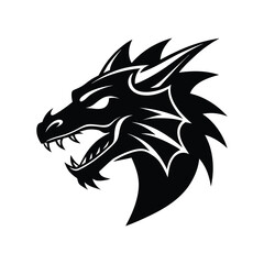 Aggressive Dragon Head Vector Illustrations