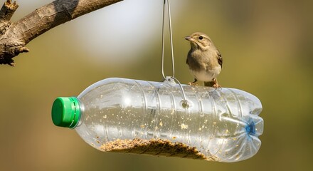 Upcycled Plastic Bottle Bird Feeder A Creative DIY Project for Backyard Wildlife