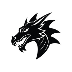 Aggressive Dragon Head Vector Illustrations