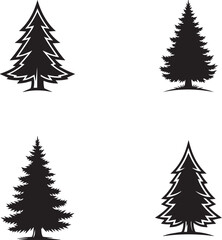 Obraz premium vector illustration of fir tree