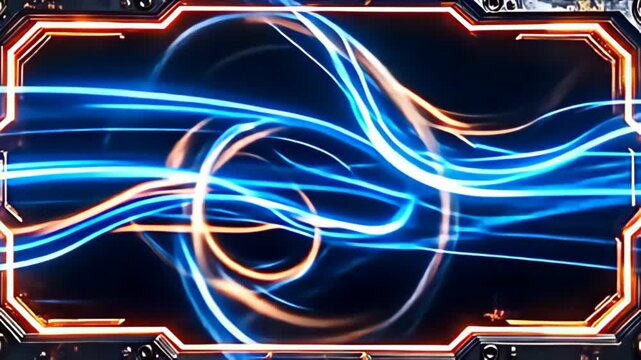 feel an sinful sight with amp modern technology perimeter shot with circle wish edges, where active flow of lazuline and gold beam coil around, effortlessly obscure the crease betwixt