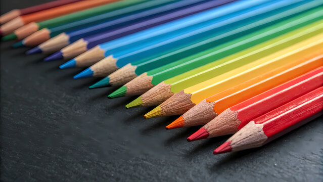Rainbow colored pencils art drawing supplies colored pencil set vibrant colors artist tools creative