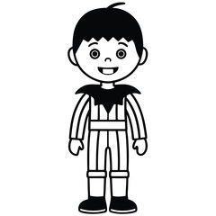 Smiling cartoon people vector illustration featuring a boy, girl, man, and woman