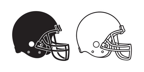 American football helmet silhouette vector