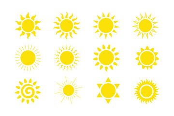 Minimal Vector Sun Symbol for Modern Designs 