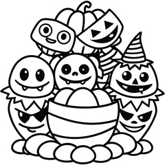 halloween character cartoon bundle new.eps