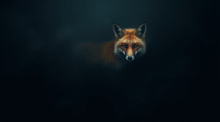 Fox, red fox, wild animal illustration 