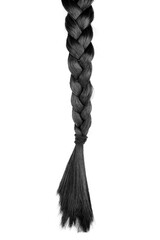 Brunette Natural Hair Isolated Braid.