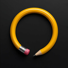 Back to School Post With Curved Pencil Symbolizing Learning Cycle Back to School Celebration