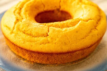 Traditional cornmeal cake with fennel seeds, typical of June festivals in Brazil