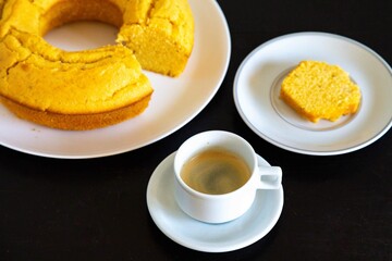 Traditional cornmeal cake with fennel seeds, typical of June festivals in Brazil