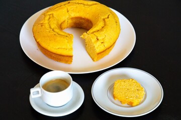 Traditional cornmeal cake with fennel seeds, typical of June festivals in Brazil