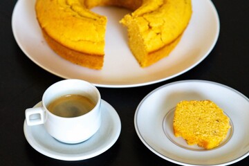 Traditional cornmeal cake with fennel seeds, typical of June festivals in Brazil
