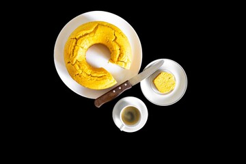 Traditional cornmeal cake with fennel seeds, typical of June festivals in Brazil