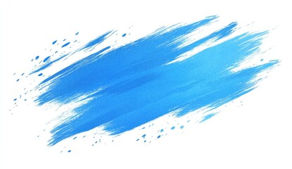 Abstract blue paint splash on white background