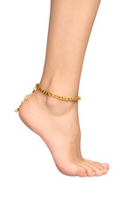 female feet isolated on white