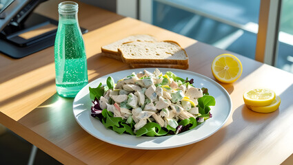 A plate of green beans and cheese with olives feta herbs and fresh gourmet food