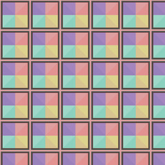 Pastel squares geometric pattern purple