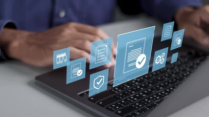 Audit business concept. Compliance with internal organization financial services regulation, financial examination for business and financial management system. - Powered by Adobe