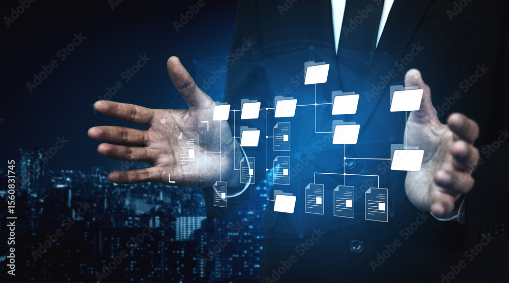 Poster digital file structure showing folder organization, file hierarchy, and document arrangement. file s