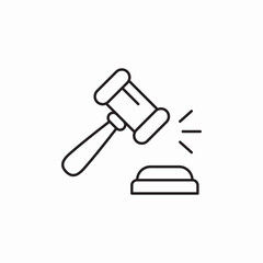 court hammer icon sign vector