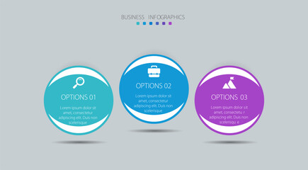 Horizontal progress bar featuring 3 arrow-shaped elements, symbolizing three six stages of business strategy and progression. Clean timeline infographic design template. Vector for presentation