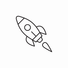 project launch spaceship icon sign vector