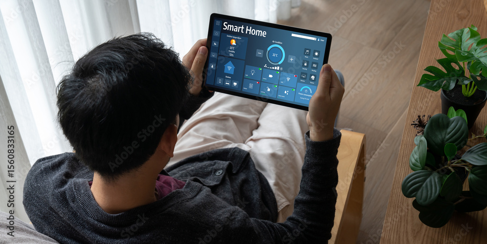 Poster smart home technology, centric remote control system with digital dashboard for air conditioning, sa