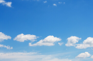 White clouds in blue sky