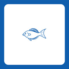 Dynamic fish logo with natural detail — perfect for seafood brands, fishing companies, or eco-food products.