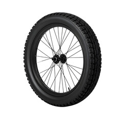 Fototapeta premium bicycle wheel isolated on white background