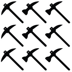 Pickaxe Mining Tool Icon Set