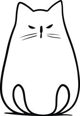 Cat Line Drawing Sketch