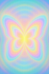 Rainbow gradient butterfly background.
