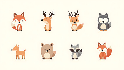 Fototapeta premium set of animals