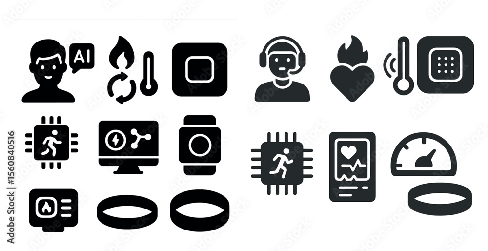 Poster man is talking to a computer. the computer is a smart device. the man is wearing a smart watch